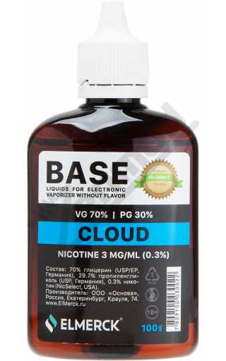 Основа NICSELECT Cloud 100мл 3мг